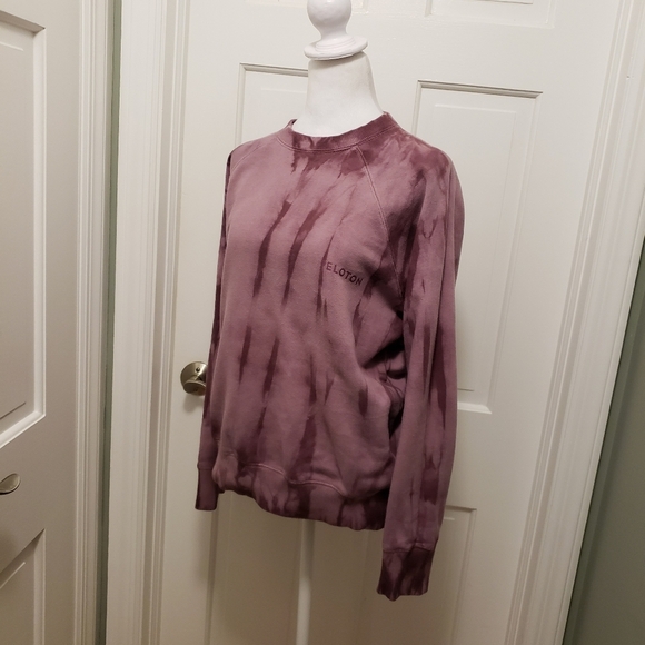 Spiritual Gangster x Peloton Purple Tie-Dye Raglan Crewneck Sweatshirt Medium - Picture 5 of 10